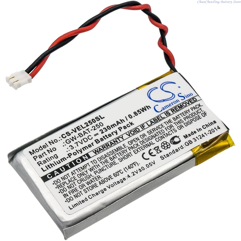 Cameron Sino 3.7V 230mAh battery GW-BAT-250 for Vernier Go Wireless Link +TOOL