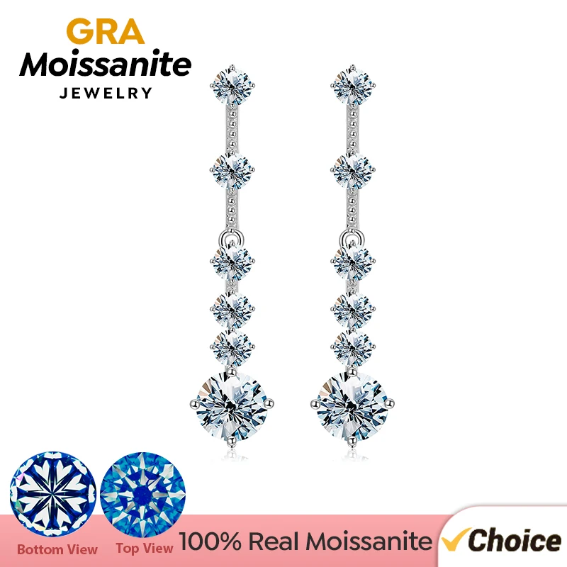 

Серьги-подвески женские из серебра 925 пробы с бриллиантом 1 карат