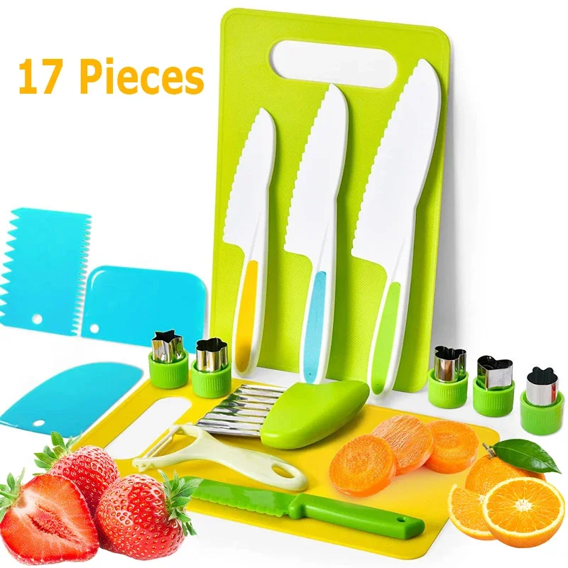 Real Cooking Toddler Children Cooking Set Early Learning Kitchen Tools Safety Knives Without Hands Fruit Supplementary Food Set