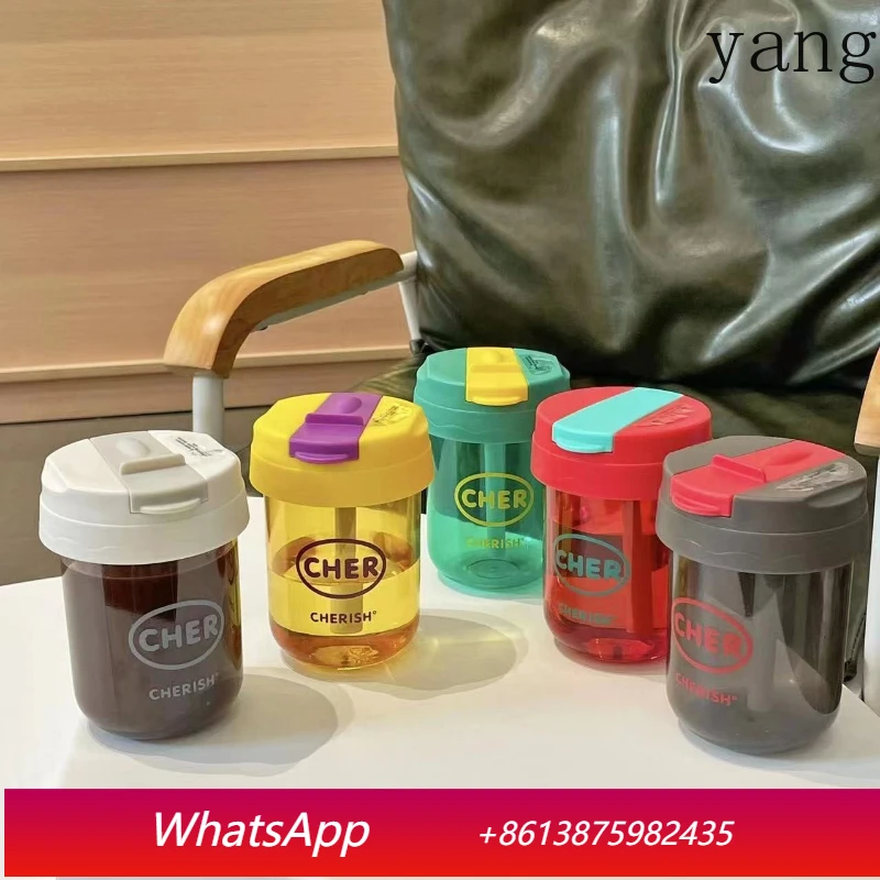 

LMM simple plastic cup with straw easy cup high value coffee cup portable