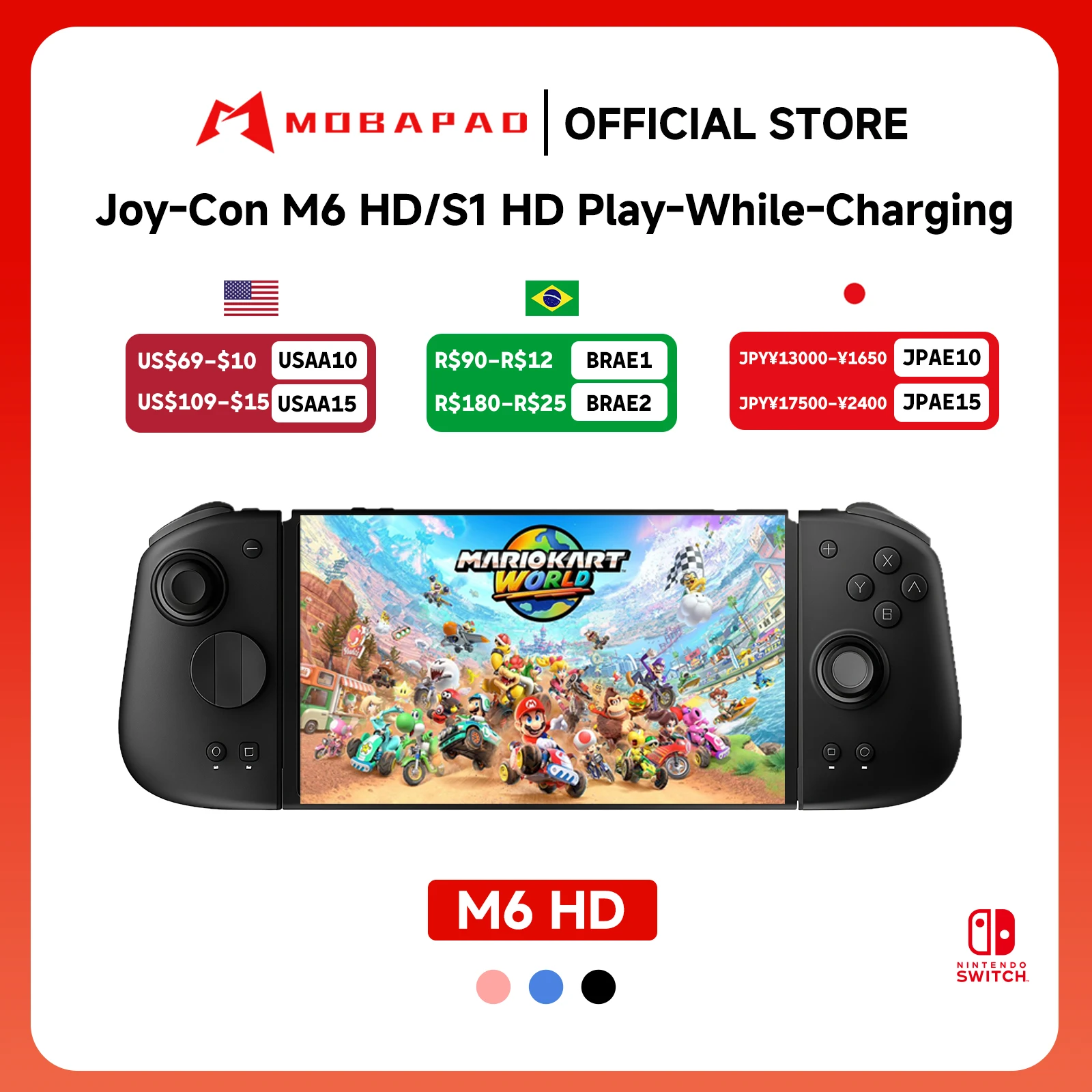 

MOBAPAD M6 HD Gemini 2 Controller For Nintendo Switch OLED Joypad with Hall Joystick Console for Switch NS OLED Gamepad