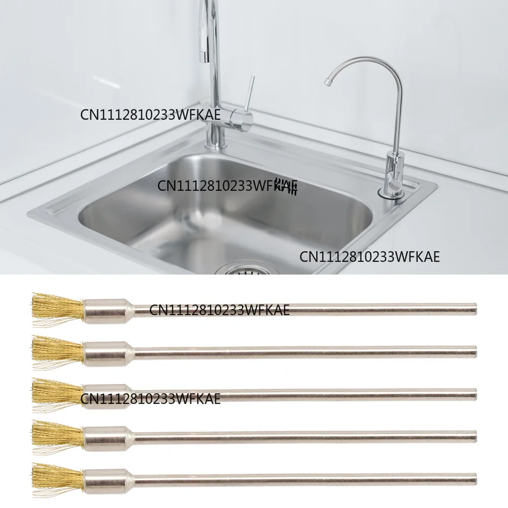 Clean Wire Brushes Long Handle Brass Brush Pen Shape Bristle Stainless Steel Brush Wire End Brush 100mm Rotary Tool