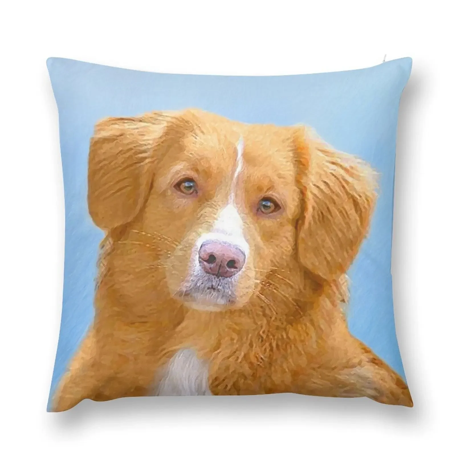 Nova Scotia Duck Tolling Retriever Dog Painting Throw Pillow Sofa Cover Cushion Child pillow