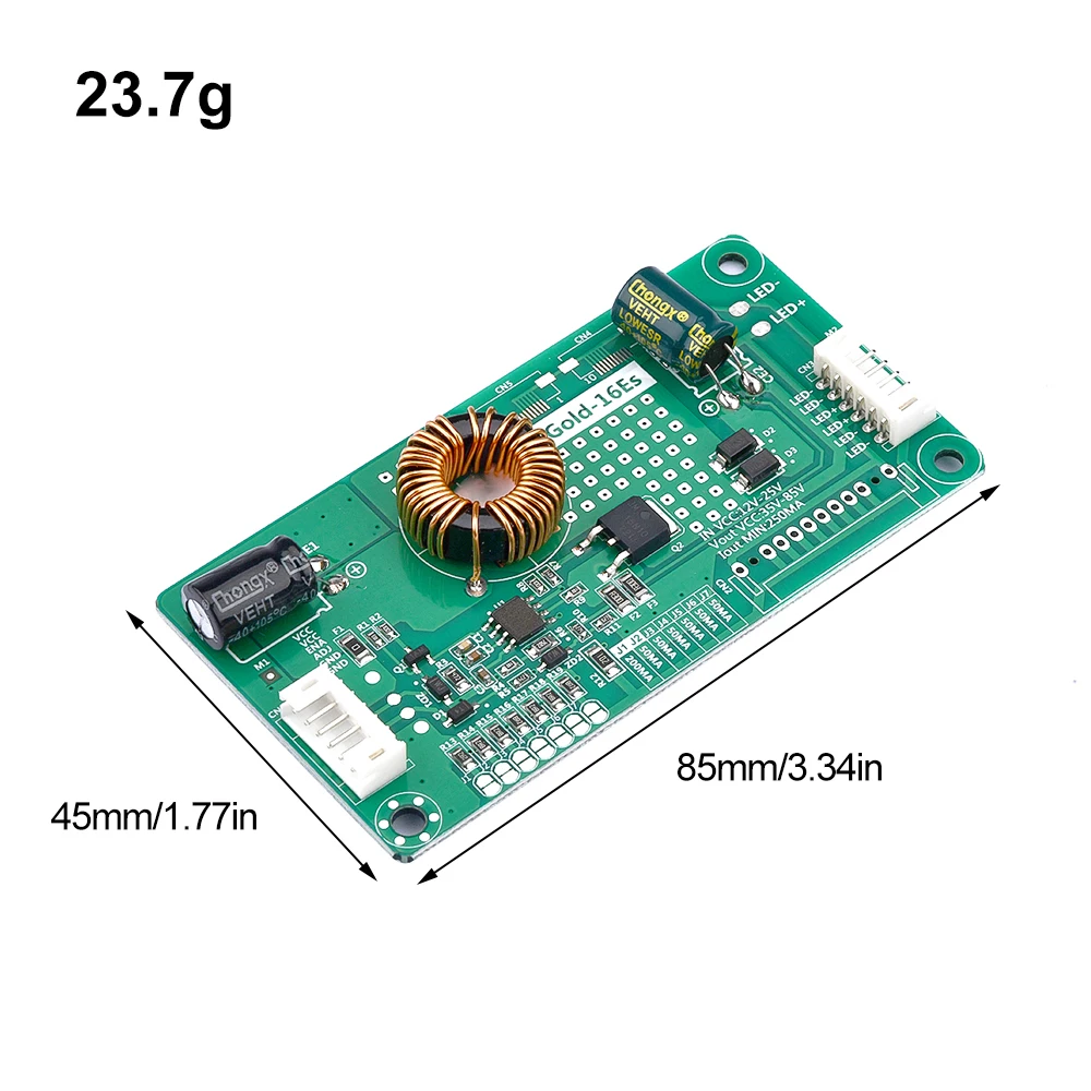 Uniwersalny 14-37 calowy telewizor LED płyta sterownicza podświetlenie LED płyta sterownicza płyta do prądu stałego Boost Board Gold-16Es 15-25V