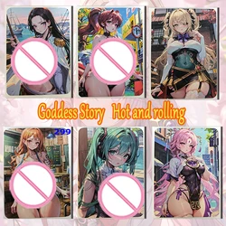 NEW Goddess Story Hot and rolling A6 card Raiden Shogun Ayanami Rei Kafka Silver Wolf Nami ACG boy Toy collection regalo di compleanno