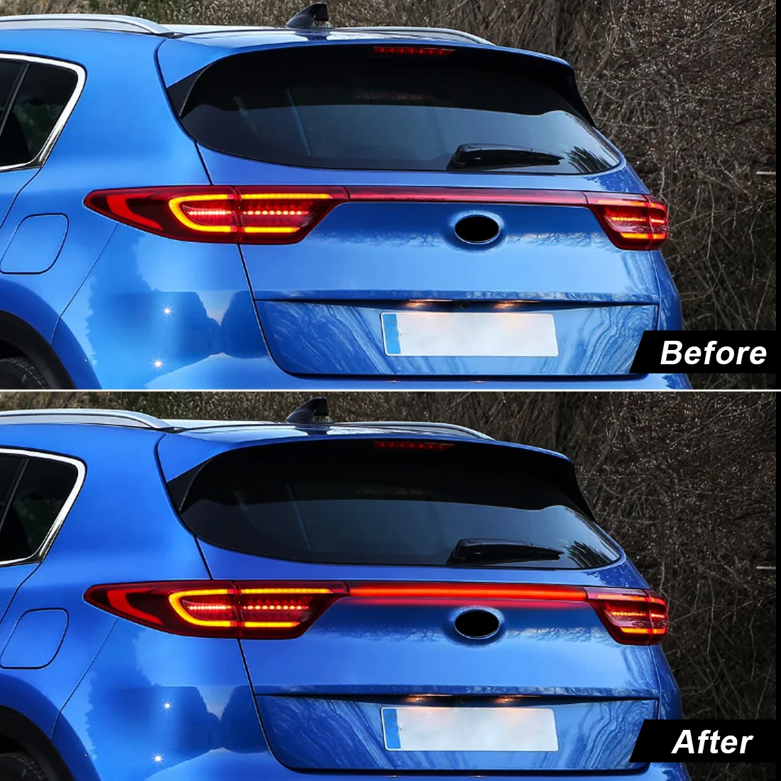 مصباح ليد خلفي لكيا KX5 سبورتاج QL LX / EX 2017 2018 2019-2021 المصد الخلفي عاكس الفرامل تحذير الذيل ضوء بدوره مصباح إشارة #6