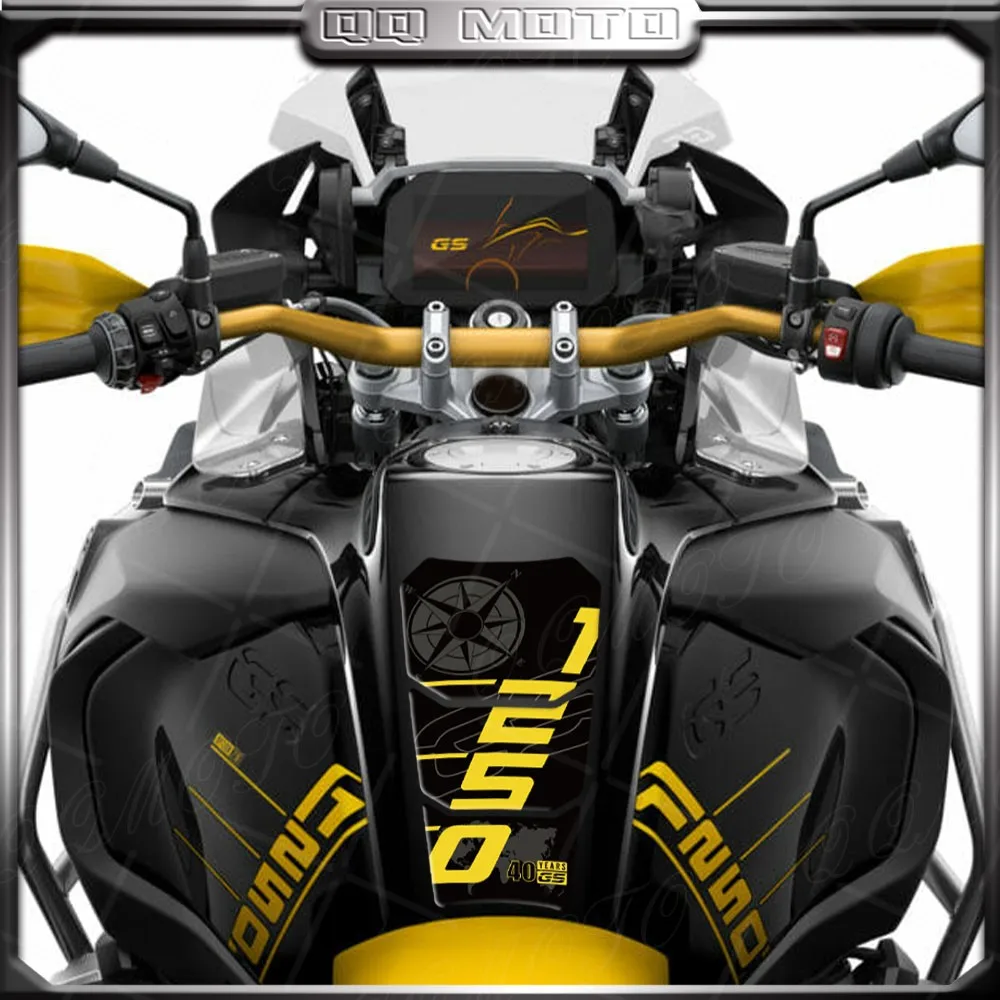 3D Motorcycle Tank Pad Sticker Protector Triple black 40 years Decal For R1250GS Adventure 2019-2024 R1200GS adv LC 14-29