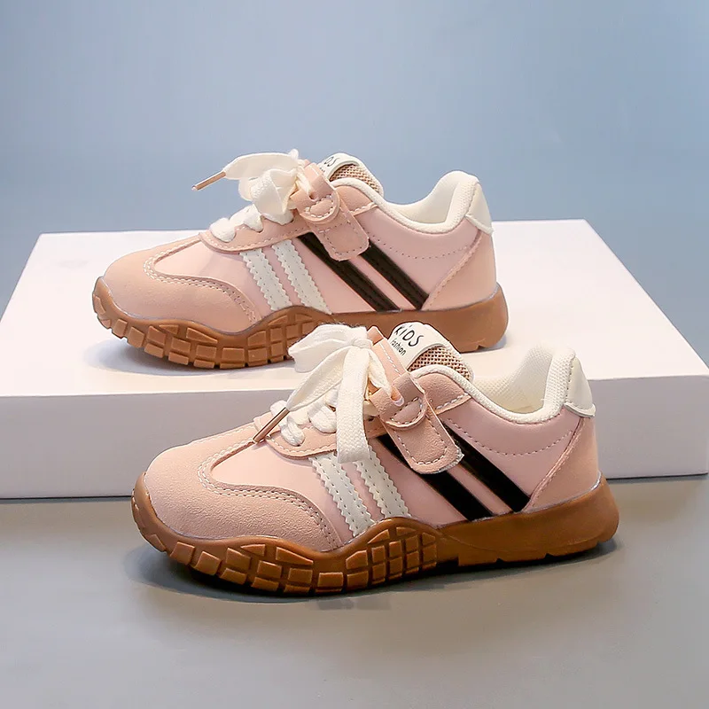 Kids Sneakers Color Patchwork Child Lace Up hook loop Shoes Girl Boys Shoe 2025 Autumn Children's Walk Runing Trainers 26-36