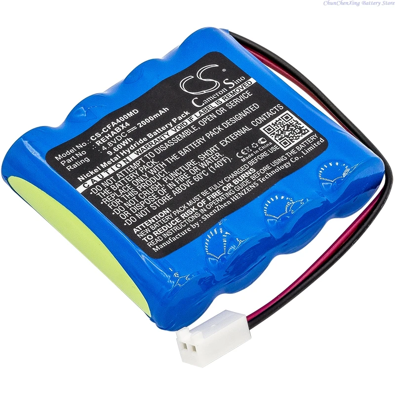 Cameron Sino 4.8V 2000mAh Medical Battery REHABX4 for Cefar 2652, Activ X 4, ActivX4, Rehab X 4, RehabX4 +TOOL