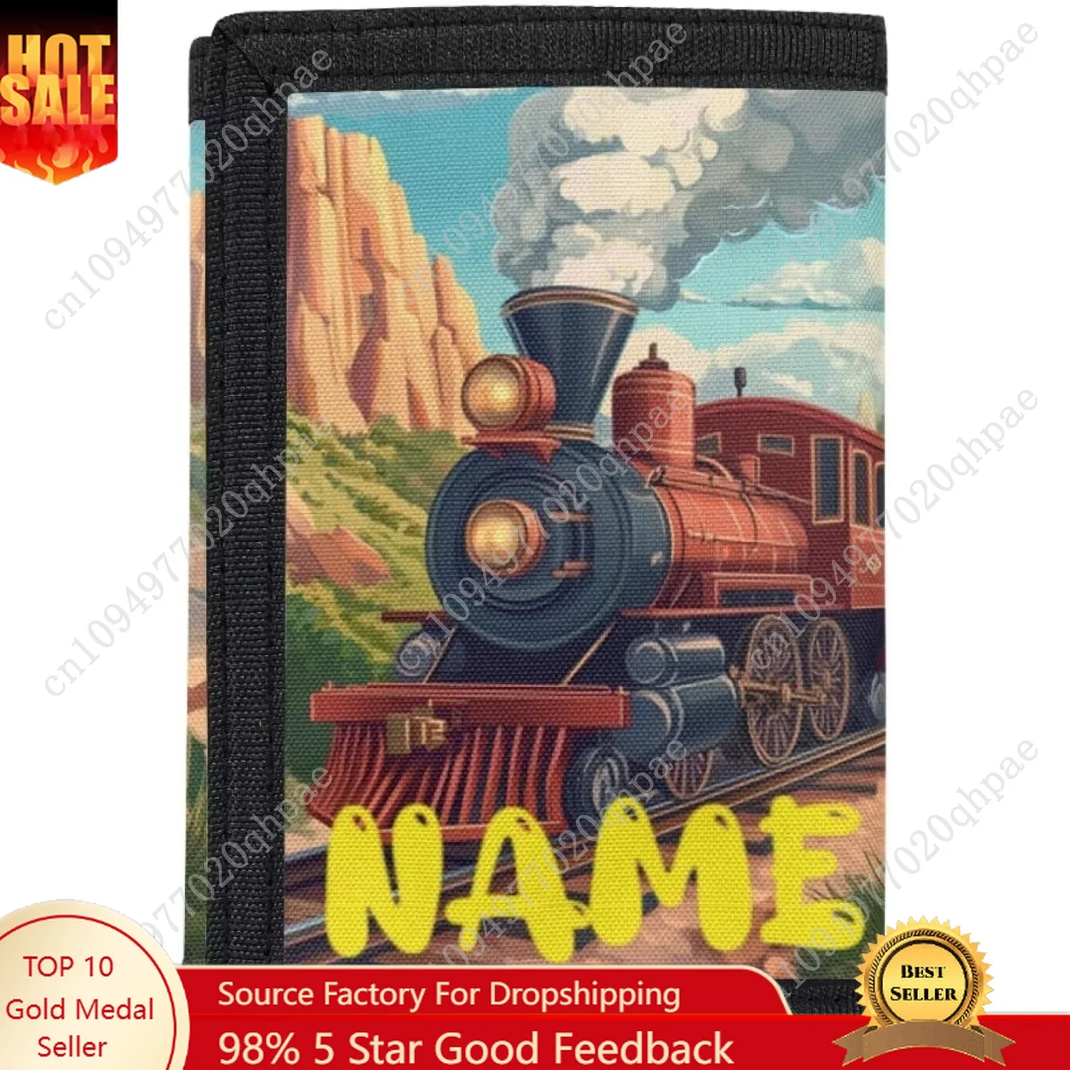 

Rnyleeg Customized Kids Wallet for Boys Ages 5-7 8-10 Personalized Train Boys Wallets for Kids with Name Novelty Wallet for Chil