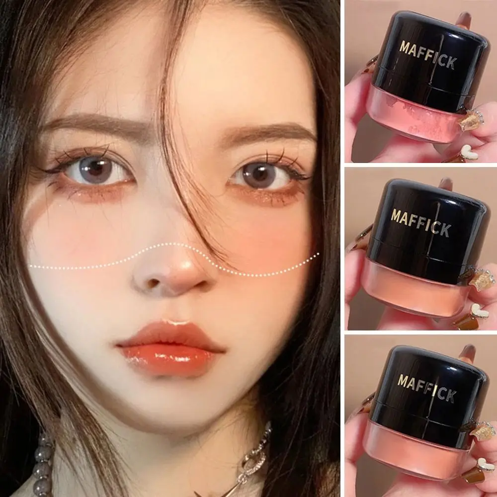 Colorete en polvo suelto a prueba de sudor, suave, brumoso, de larga duración, colorete para mejillas, crema para cabeza de seta, polvo suelto naranja, cosméticos de maquillaje para mujer