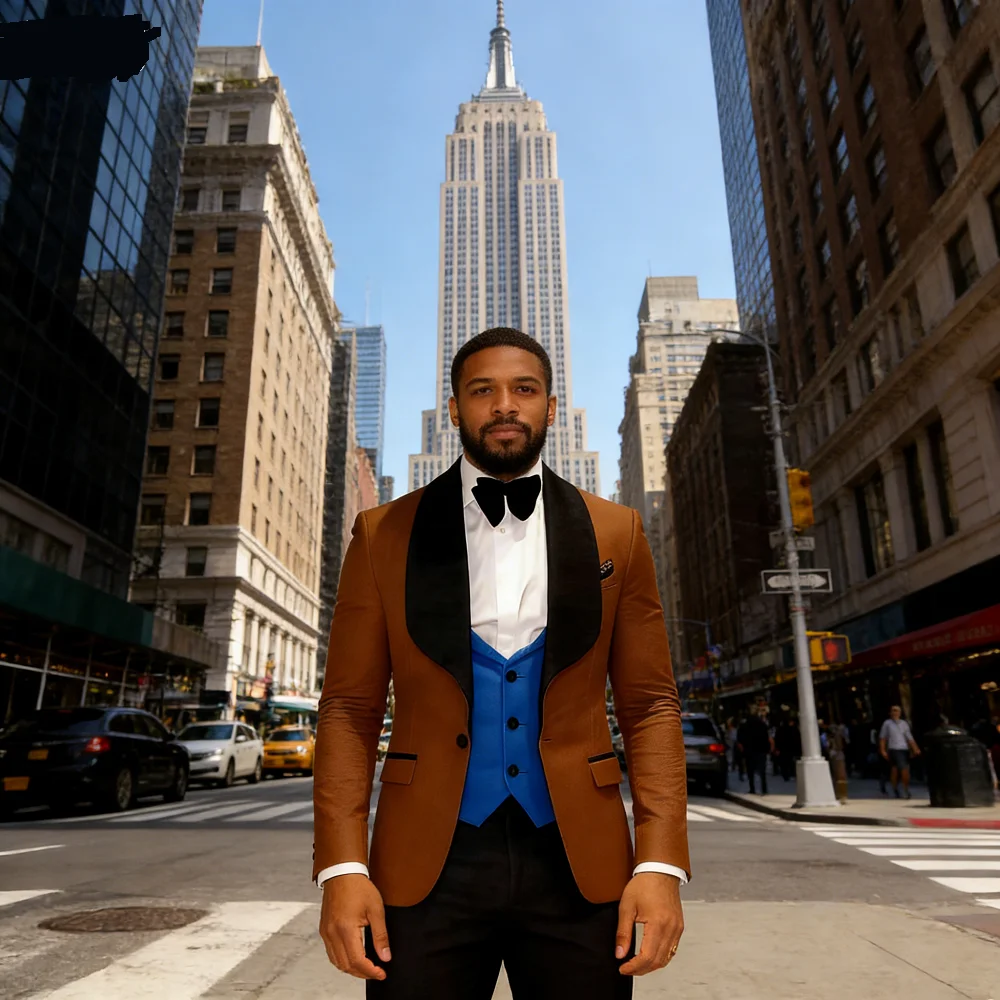 

Men's Suit Set Jacquard Floral Slim Fit including Jacket Vest And Pants with Paisley Pattern Suitable for Formal Occasions