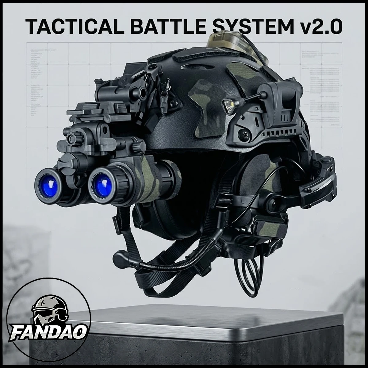 

New Airsoft Tactical Helmet Set with Night Vision Goggles Headset Paintball/CS Game Protective Gear for Cospaly Outdoor Hunting