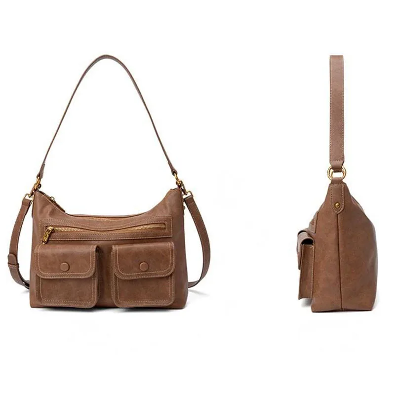 

Новая осенне-зимняя женская сумка на плечо, модная универсальная сумка с двойным карманом и большой вместительностью, высококачественная сумка из искусственной кожи для подмышек