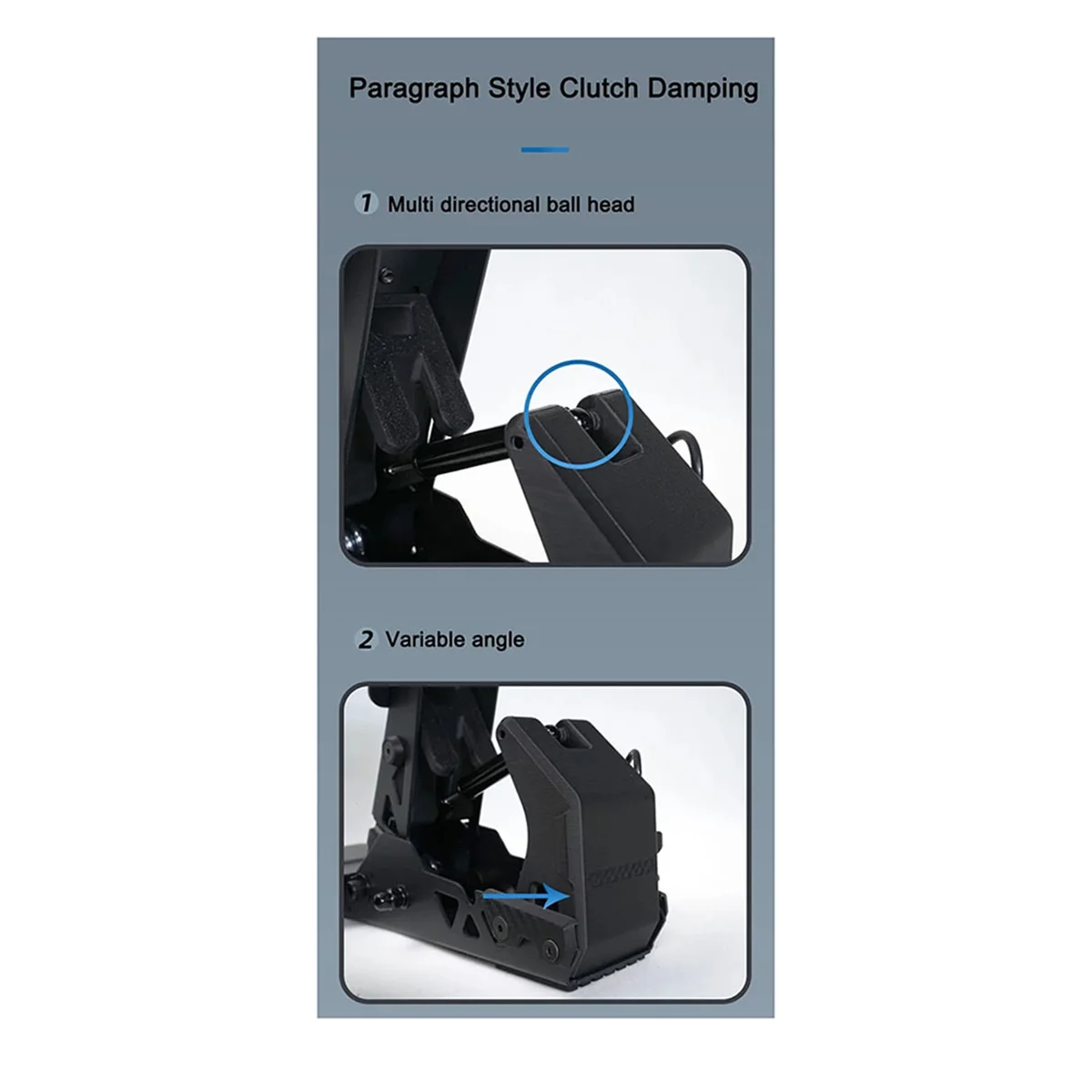 Amortiguador hidráulico de pedal AA87C Mod para MOZA SRP LITE/ R5 SRP / R9 Estilo de modificación del pedal: Embrague
