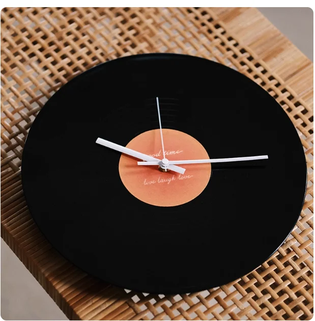 

Sunset Vinyl Record Clock Ornament Retro DIY Wall Clock Living Room Wall Clock