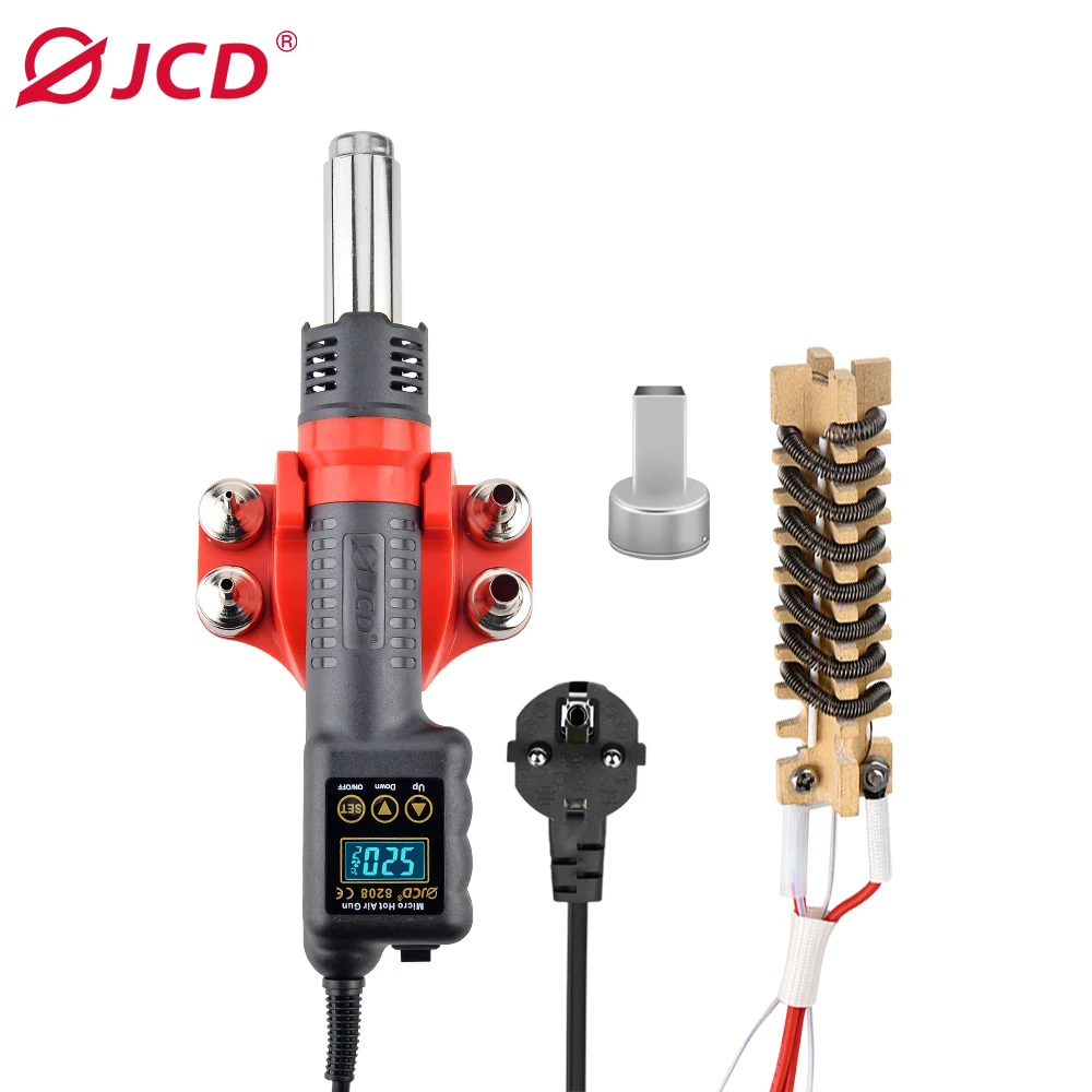 JCD Hot Air Gun 8208 Micro Rework Soldering Station Kit LCD Display 750W Adjustable temperature Hair Dryer Welding Repair Tools