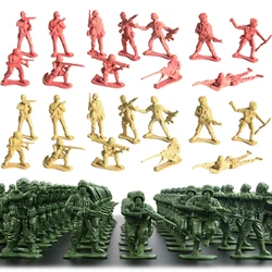 30pcs Army Men Action Figures 5cm Mini Simulation Plastic Ornament Desktop Decoration Sand Table Model Boy Birthday Gifts TMZ