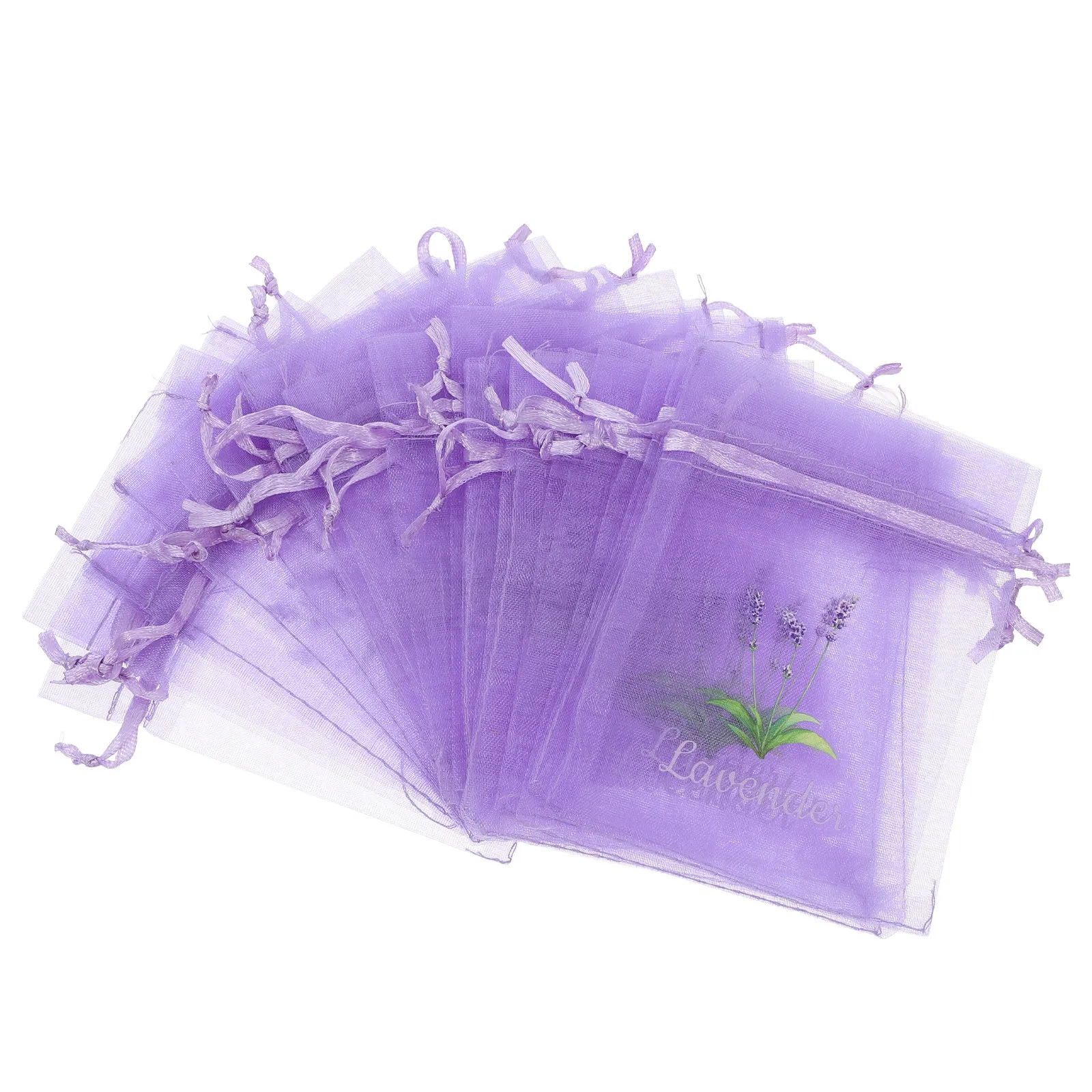20Pcs Fabric Lavender Sachet Bags Empty Organza Pouches for Lavender Closets Aromatherapy Wedding Favors Spice Storage Drawer