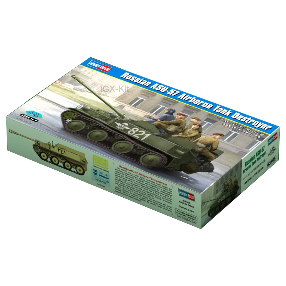 

Hobbyboss 83896 1/35 Scale Russian Asu57 Asu-57 Airborne Tank Destroyer Hobby Craft Toy Plastic Model Building Kit