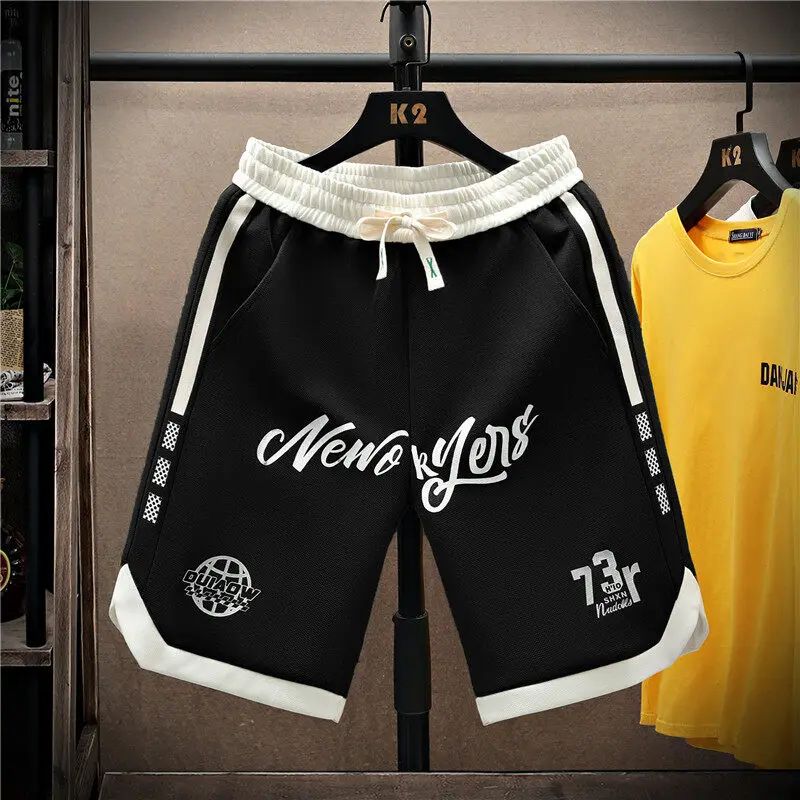 

Summer Men Shorts Casual Short Pants Oversize Beach Shorts Retro Letters Print Sports shorts Five Points Shorts Men's Clothing