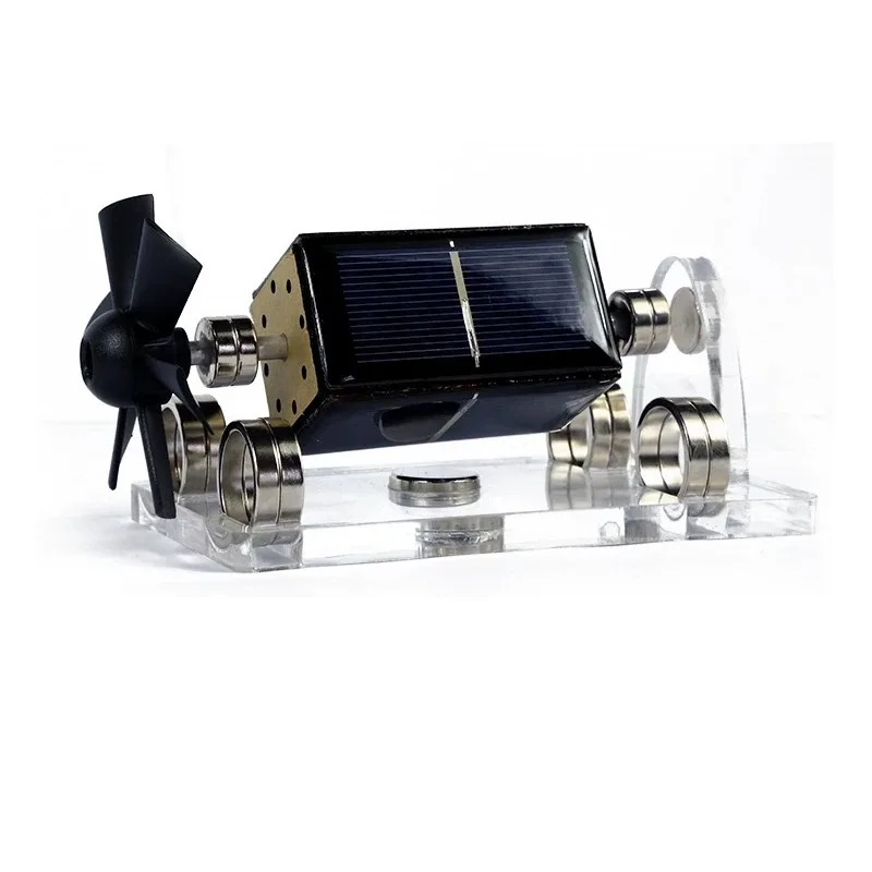 Solar Powered Propeller Ornament Acrylic Base Magnetic Levitation Science Model
