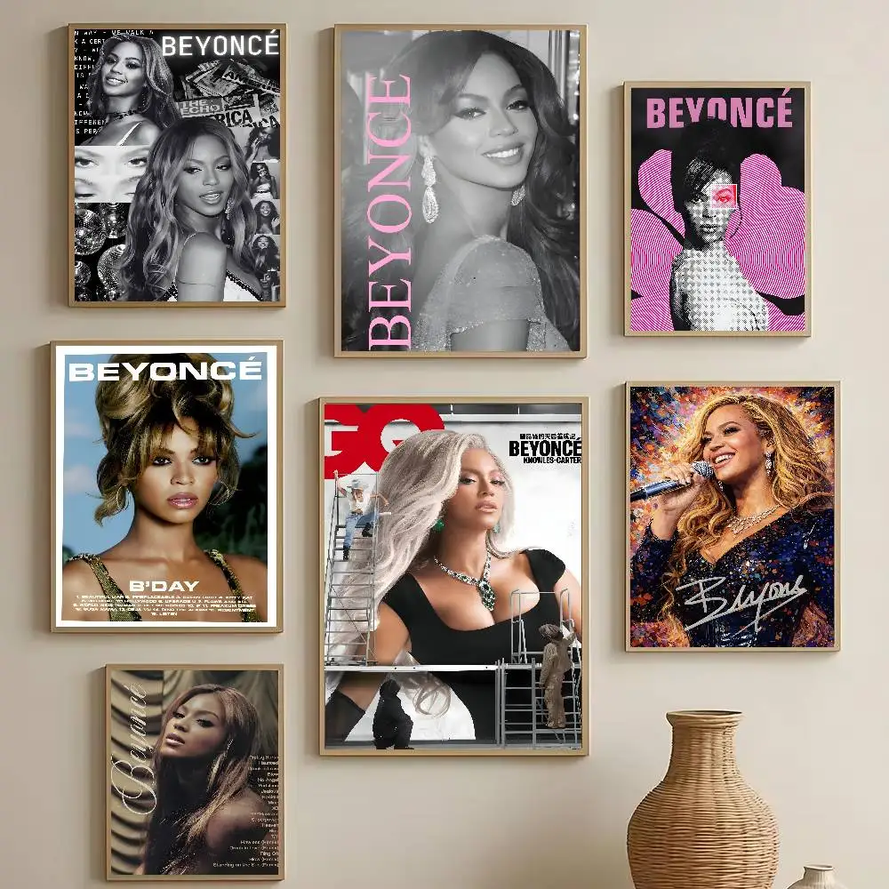 B-Beyonce Renaissance Singer Painting Poster Waterproof Wall Art Sticker For Bar Living Room Vintage Decor High Quality Print