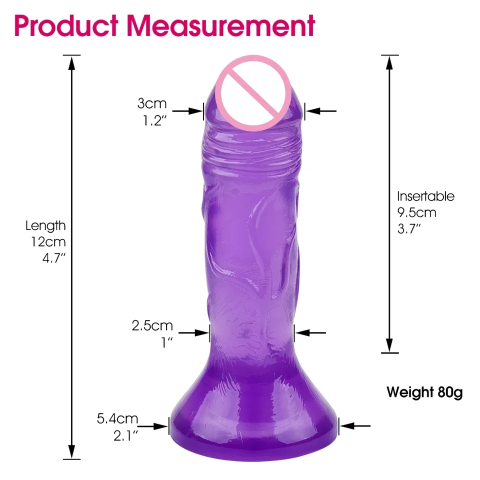 Soft Jelly Dildo Realistic Suction Cup Small Penis Anal Plug Cock Strap on Gode Massager Adult Sex Shop Sex Toys for Women