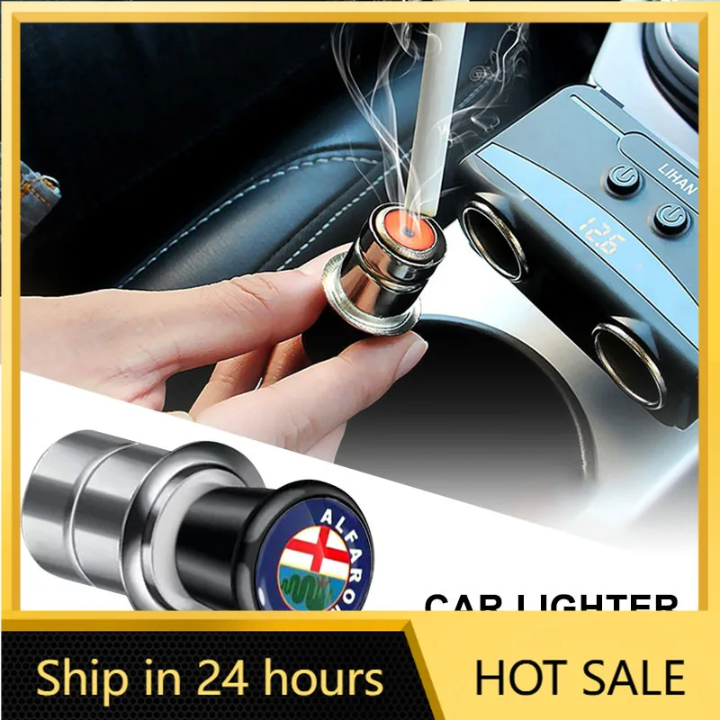 

2026 Hot Car Stickers Car Cigarette Lighter Plug Adapter Portable Power Outlet Car Accessories Caps For Alfa Romeo Giulietta GT