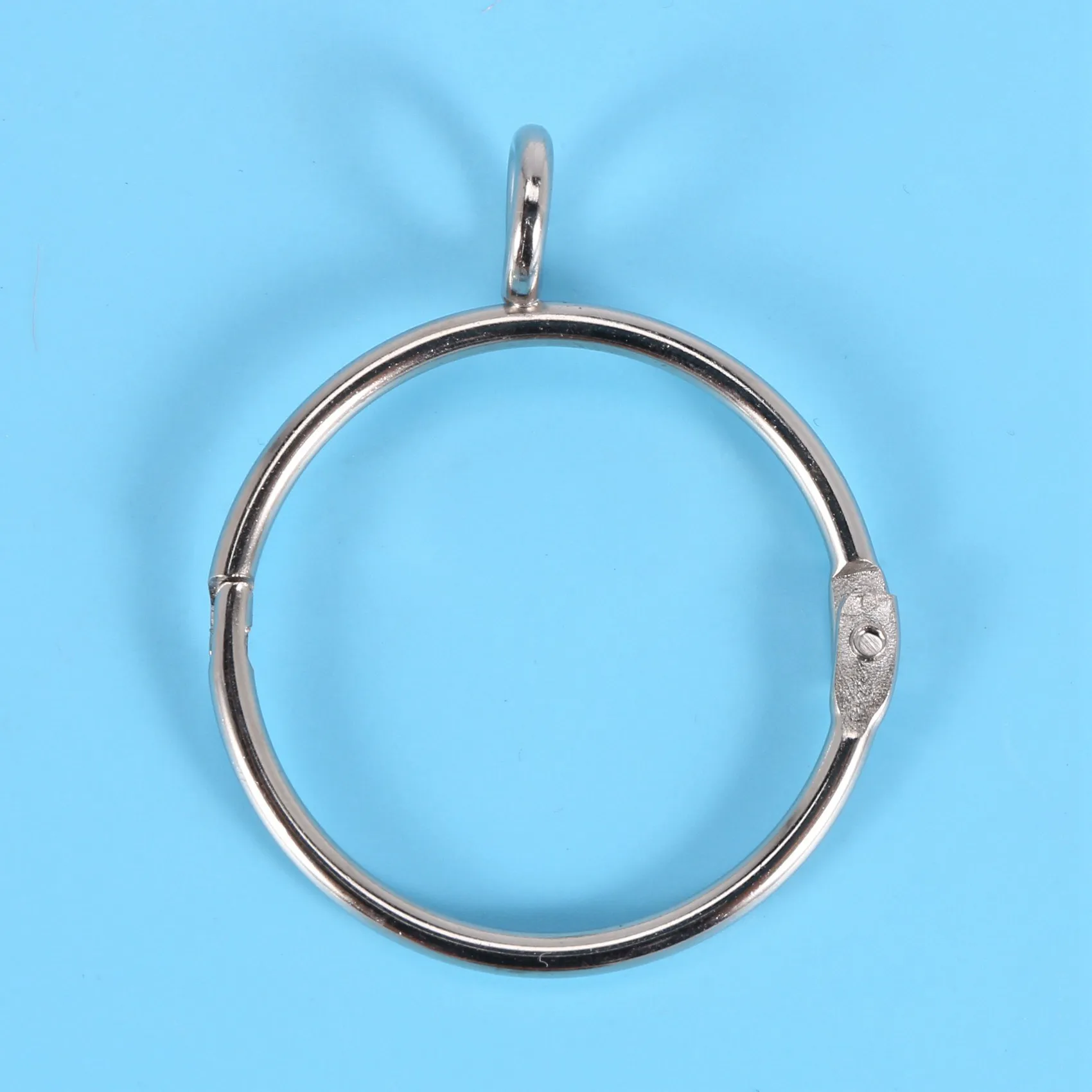 KYCOR-40 Pcs Openable Silver Curtain Rings Open And Close Metal Rustproof Drapery Loops With Eyelet For Hook Pins (1.5 Inch)