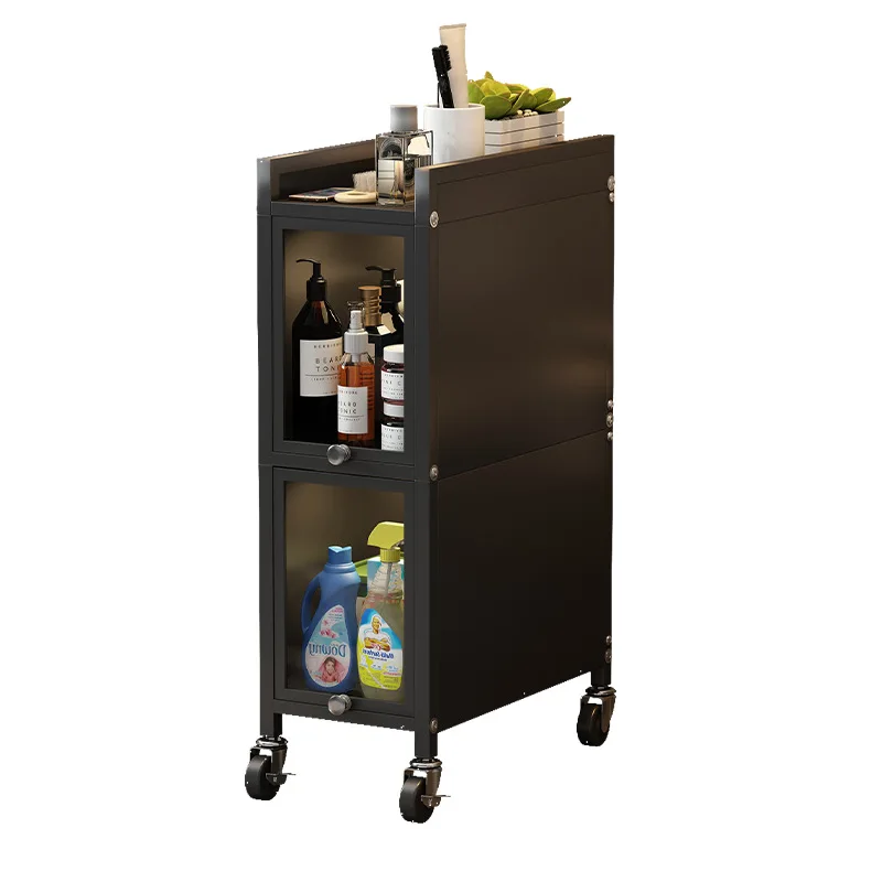 

Kitchen household gap rack refrigerator embedded living room ultra-narrow cabinet heightened multi-layer cabinet side locker