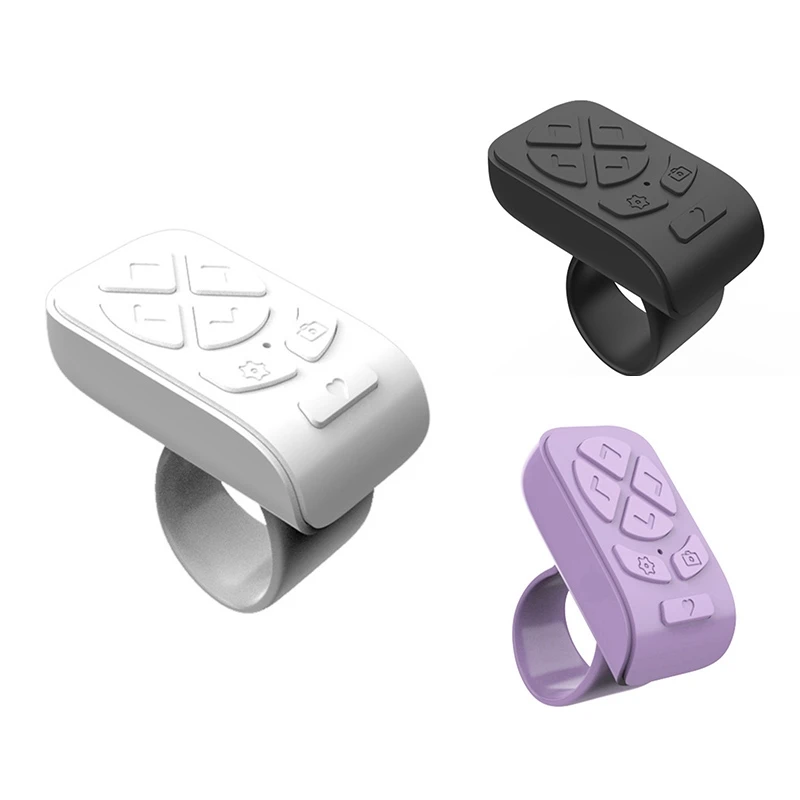 Wireless Bluetooth Remote Control Fingertip Remote Control Ring Page Turner Rolling Ring Page Turner For Phones Tablets Cameras
