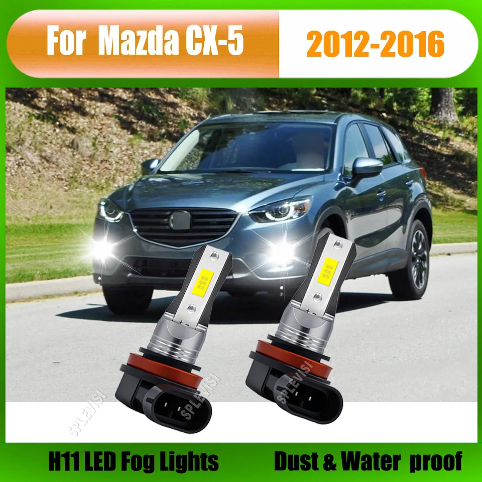 

12v LED Fog Light Kit - Bright, Durable & Easy to Install & Waterresistant For Mazda CX-5 2012 2013 2014 2015 2016