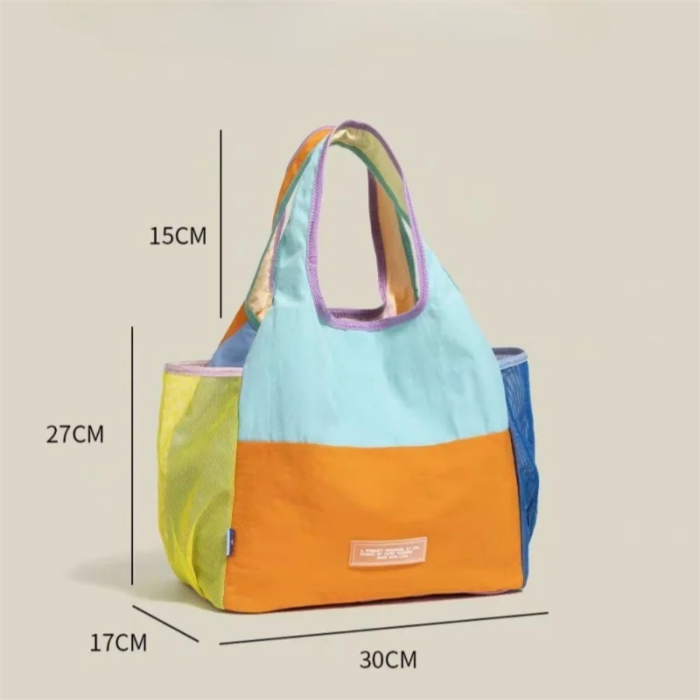 حقيبة حمل دوبامين جديدة حقيبة تخزين محمولة خفيفة للغاية حقيبة يد نايلون قابلة للطي حقيبة تسوق للنساء #6