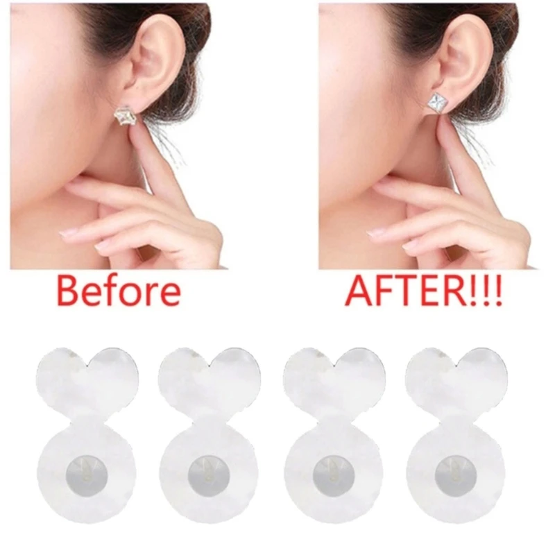 6pcs Soft Silicone Rubber Earring Back Stoppers For Stud Earring DIY Earring Findings Accessories  Love Heart Ear Blockage