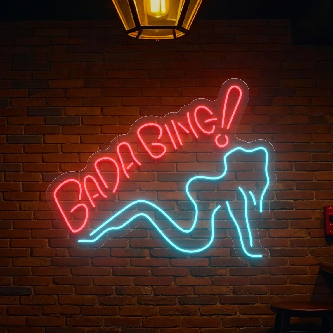 Bada Bing Neon Sign Retro LED Wall Light Bar Decor Neon Sign Game Room Wall Art Man Cave image 7