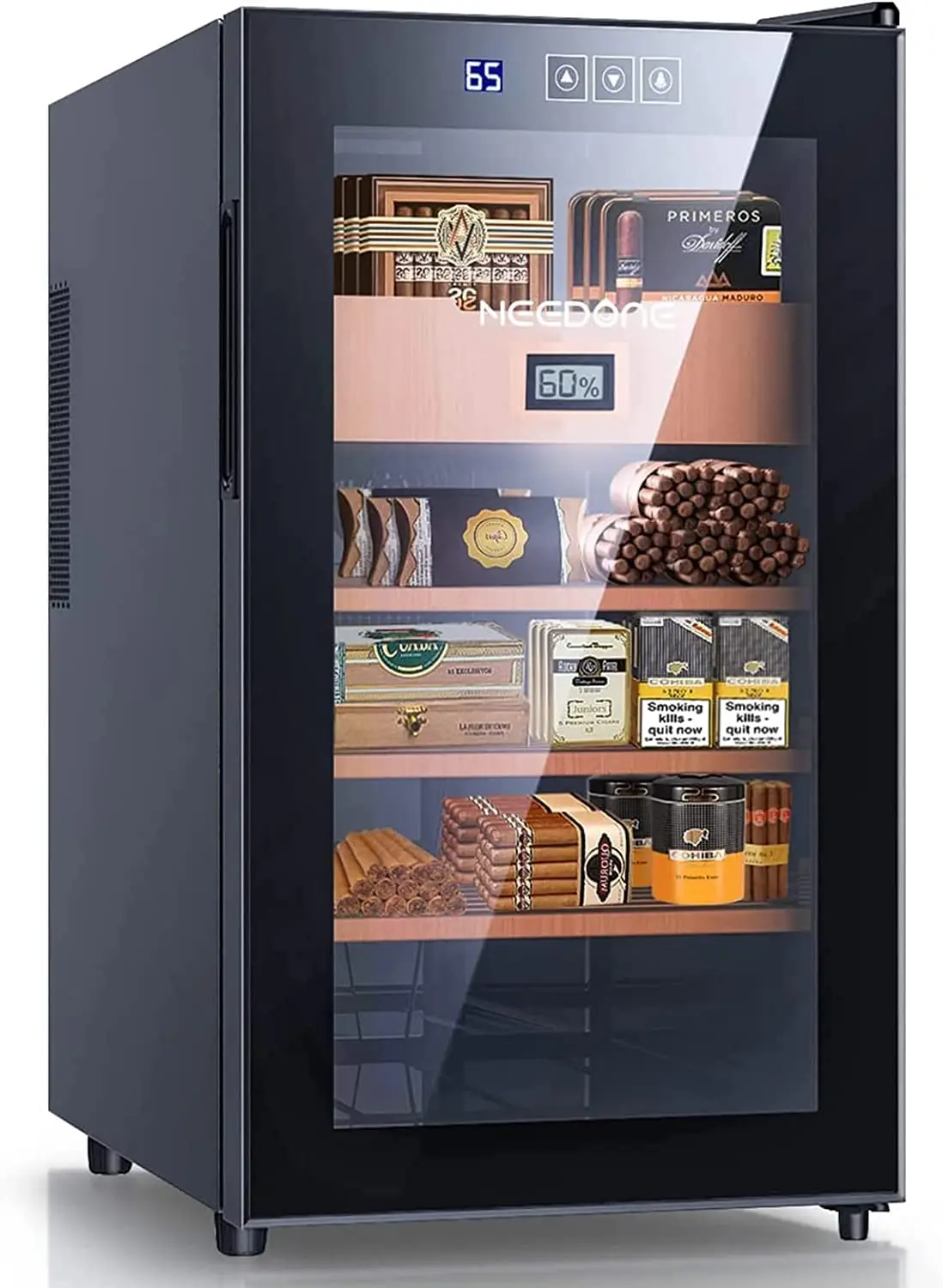 

Cigar Humidors 48L with Cooling and Heating Function, Electronic Humidor Cabinet for 350 Cigars, Spanish Cedar Wood, Custom