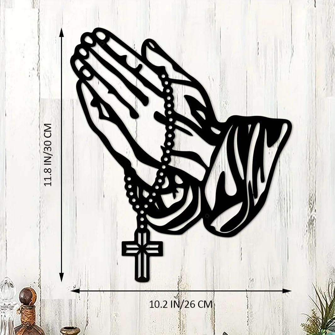 Metal Oração Parede Fé Home Decor, Cruz Decoração Interior, Quarto, Sala De Estar, Corredor, Escritório, Montado Na Parede, Decoração de Páscoa