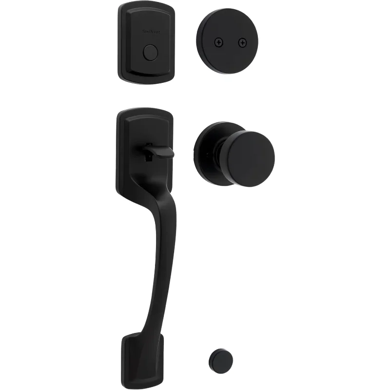 

Home.Prague Non-Functioning Front Door Lock Handle and Inactive Deadbolt Set with Interior Door Handle, Dummy Handleset
