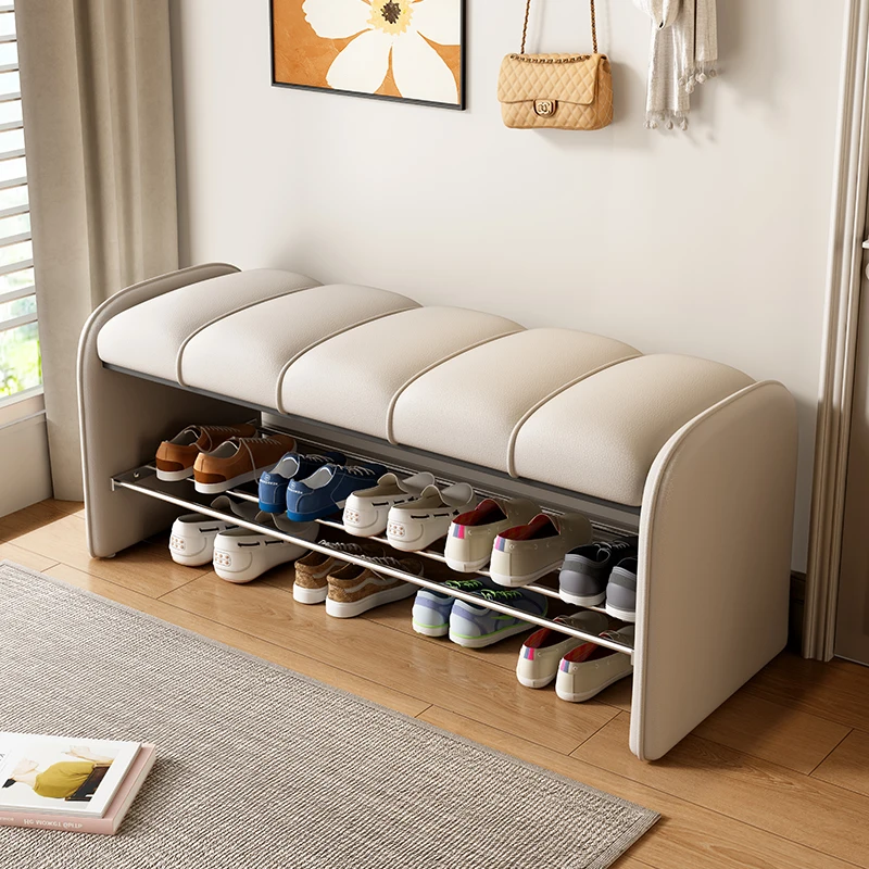 النعال رف الأحذية العمودي مع مقعد مدخل القاعة تظهر الفضاء توفير رف الأحذية مقعد أثاث مدخل Archivadores الحديث