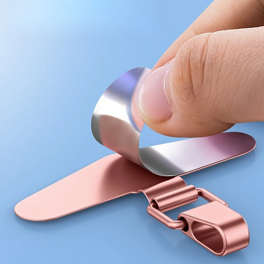 Mobile Phone Gasket Lanyard Stainless Steel Ultra-thin Phone Case Clip Back Sticker Connecting Piece 360° Rotating Hanging Piece