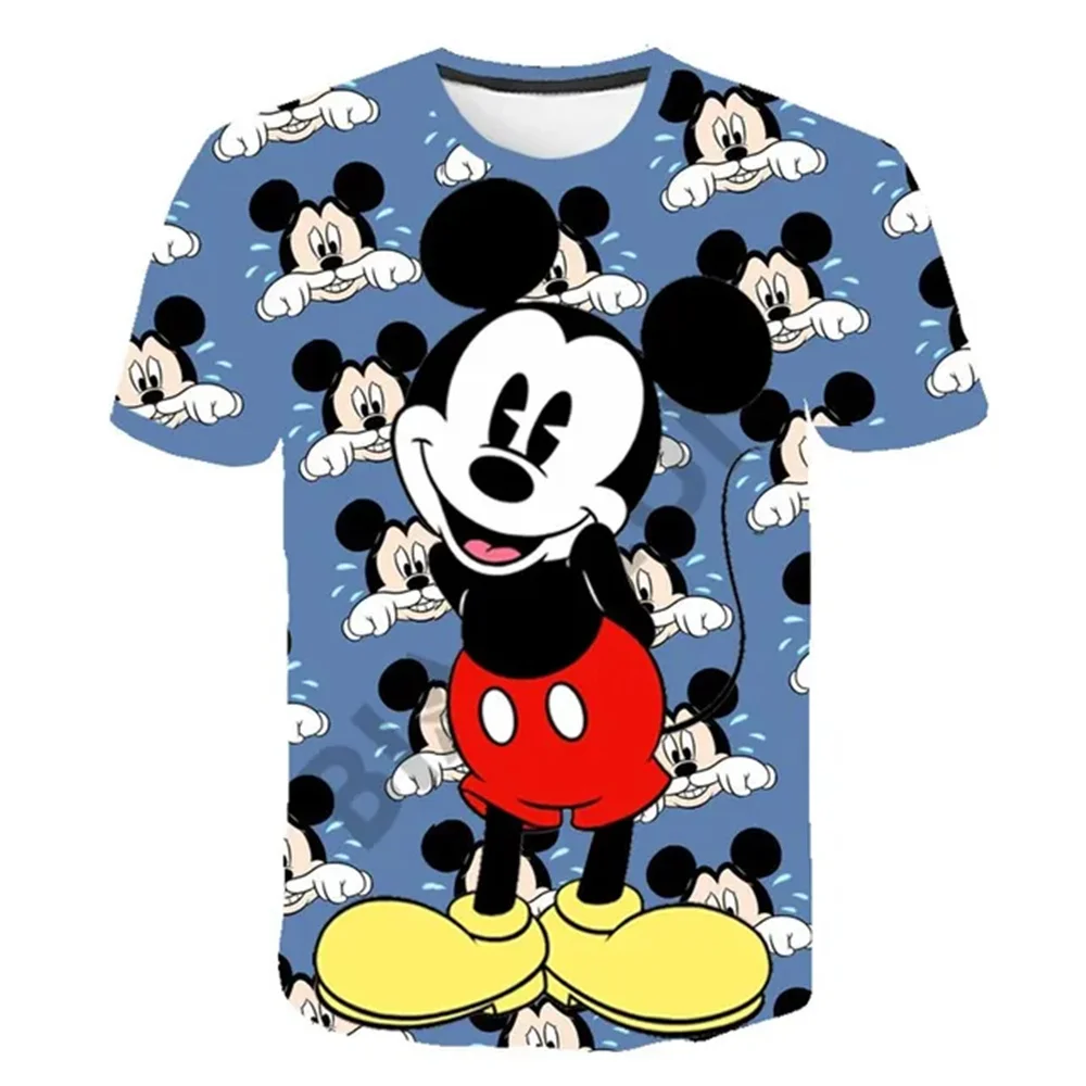 Disney Baby 3d Geprint Leuke Mickey Mouse Meisjes T-Shirt Kinderkleding Anime Meisje T-Shirt Casual Korte Mouw Zomer