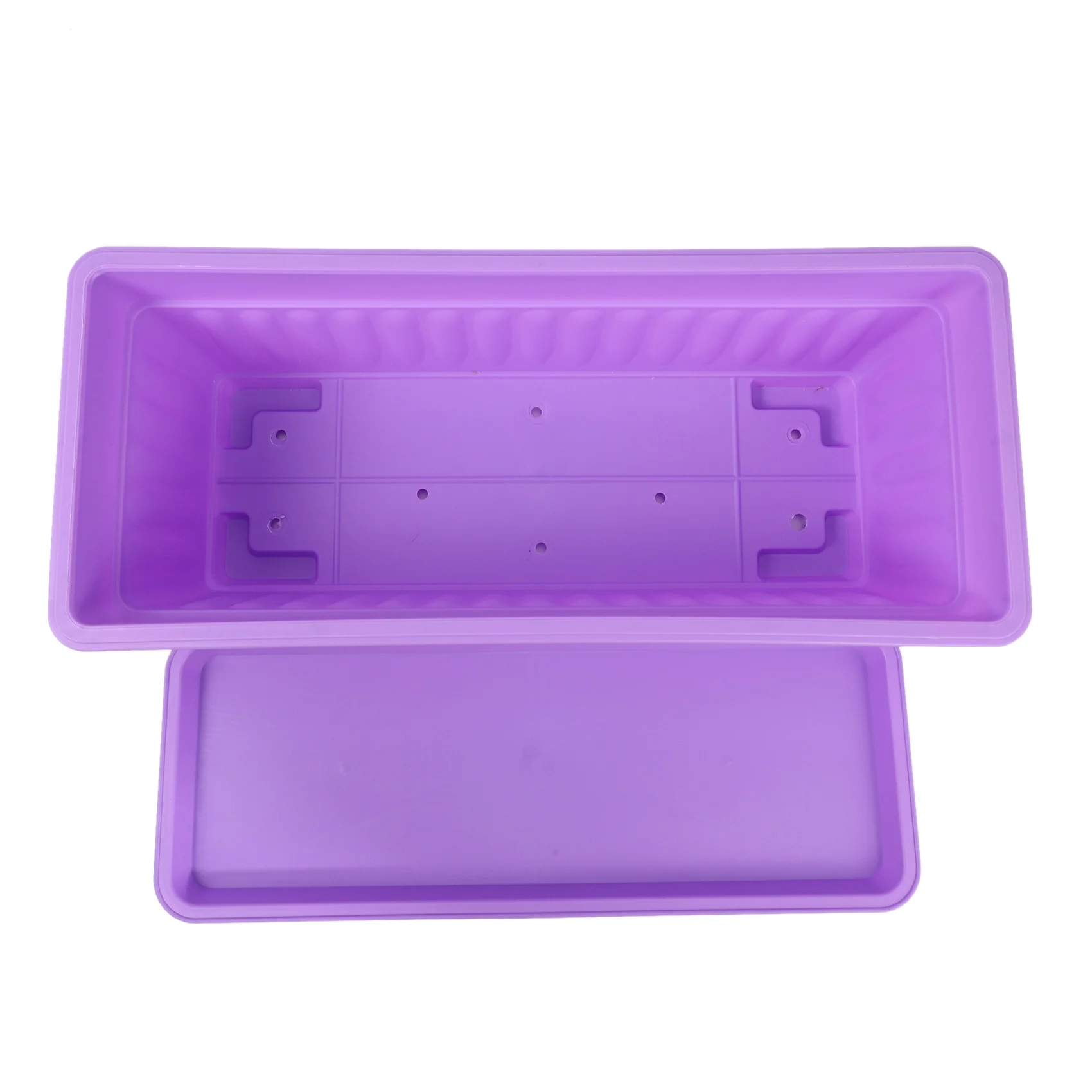 

A01F-4 Packs 17 Inches Flower Window Box Plastic Vegetable Planters For Windowsill, Patio, Garden, Home Decor, Porch