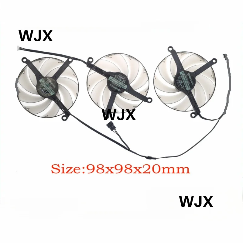 For 3PCS PLD10020B12H DC12V 0.65A 4-Pin Graphics card fan