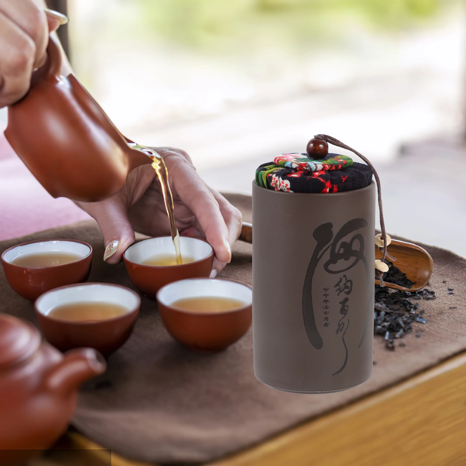 

Sealed Tea Canister Kitchen Jar For Coffee Beans Cereals Dried Fruit Food Container Leakproof Easy Clean Storage Case Cereal Can