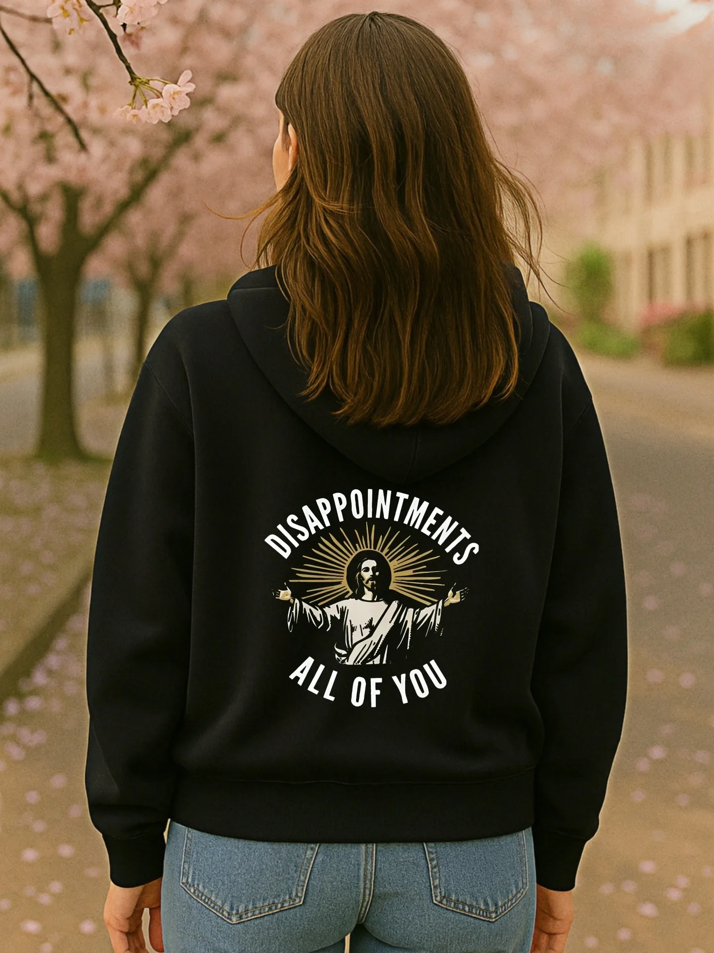 Grafische hoodie dames, vermeldingen allemaal van jou print, esthetisch ontwerp, casual dagelijks gebruik, comfortabele stof, voor tieners