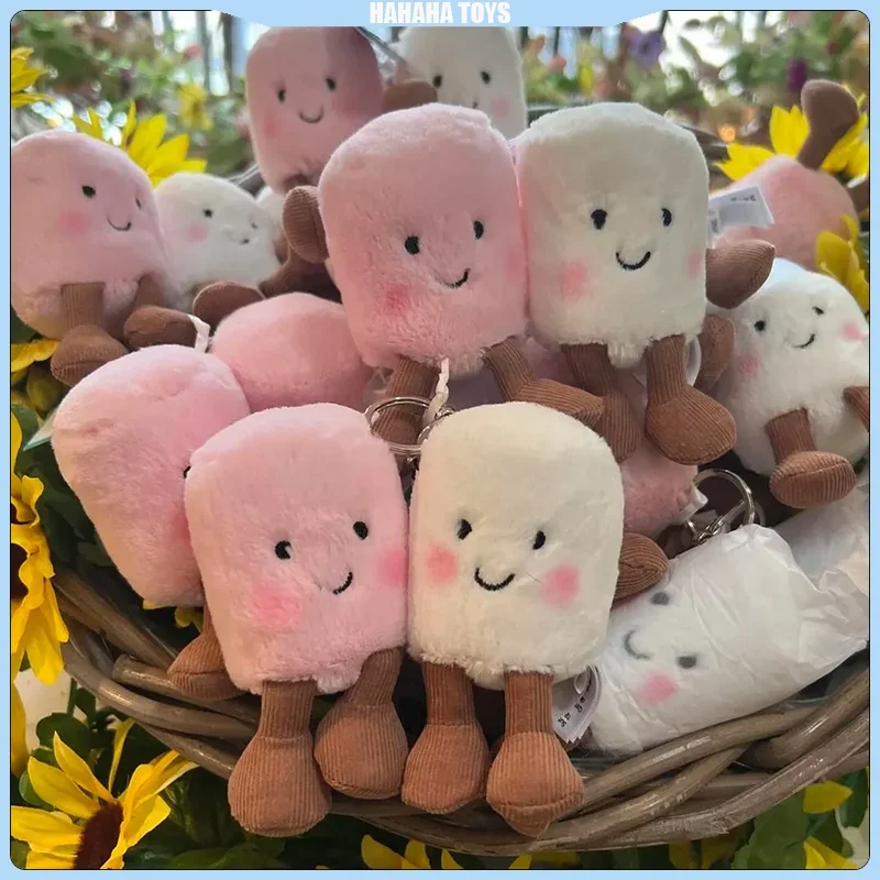 

Jelly Cat Plush Cotton Candy Two Tone kawaii Soft Two Tone Keychain Bag Pendant Plush Accessories Doll Car Pendant Holiday Gifts