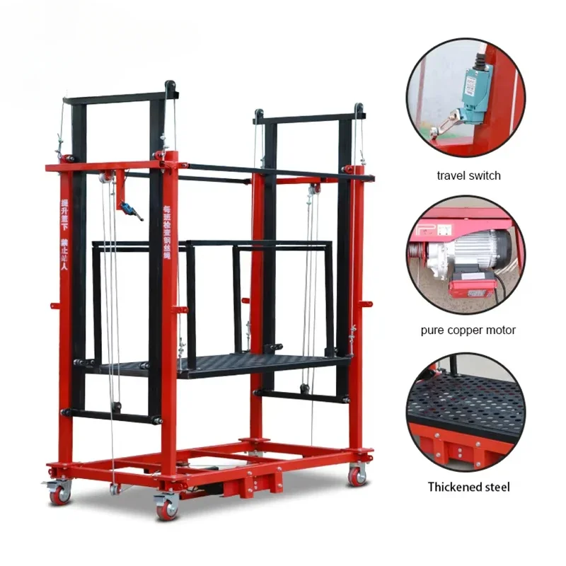 Hot 500kg 2m 6m 10m Electric Scaffolding Lift 400kg 6m Scaffolding Electric for Paint the Wall Scaffolding for Construction