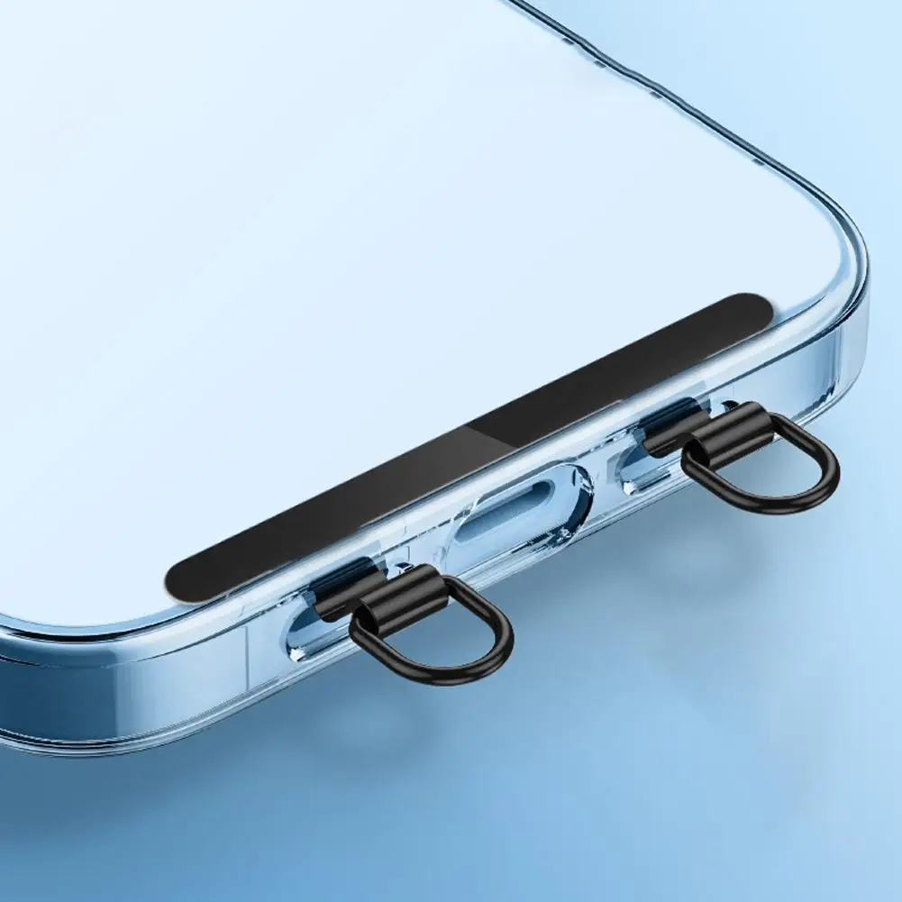 Handy-Lanyard, Edelstahl-Clip, ultradünn, Metall-Handy-Tether-Patch, Rückseite, fest, dünnes Metall, Anti-Verlust, solide Dichtung