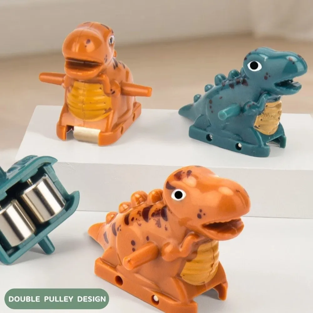 met lichte muziek elektrische dinosaurus racebaan cartoon dinosaurus dubbel spoor dinosaurus klimglijbaan trap kind cadeau
